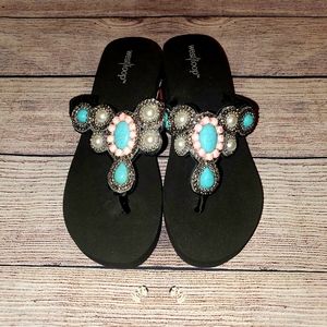 Westloop Jeweled Sandals